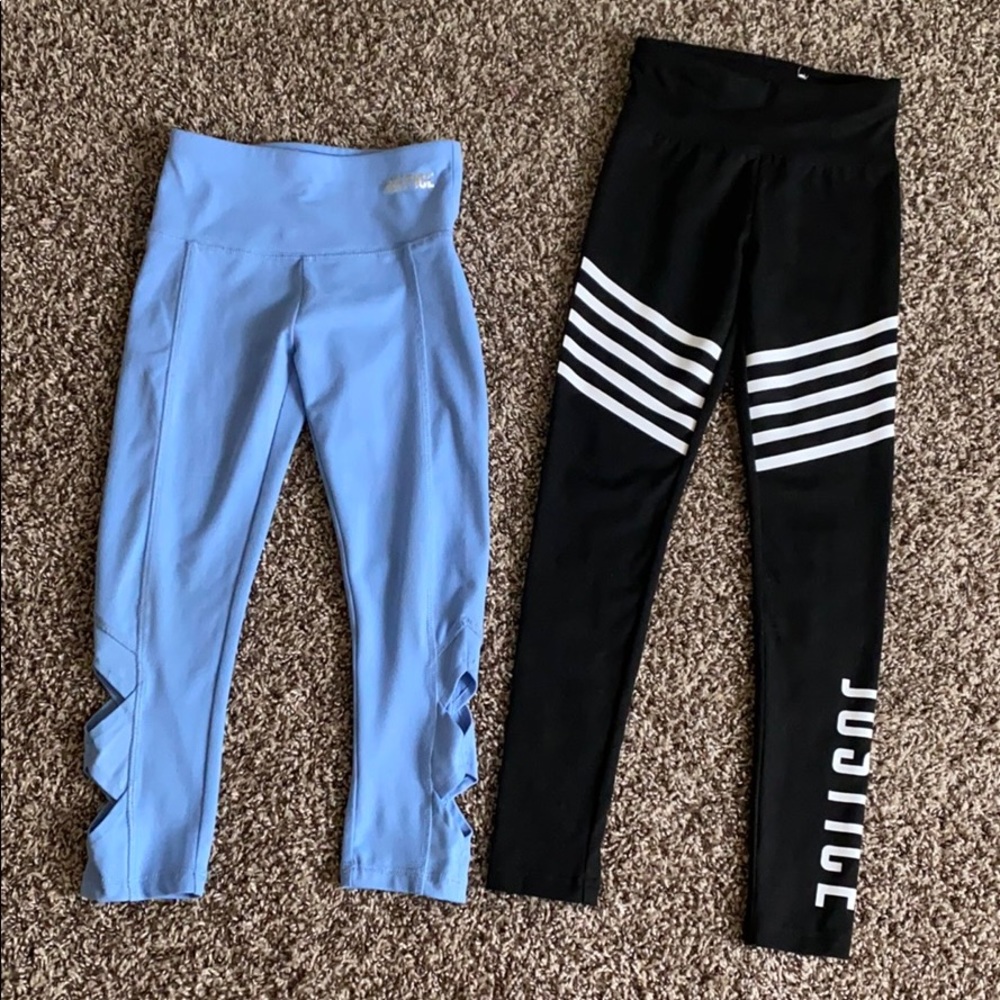 Girls justice leggings size 8 bundle